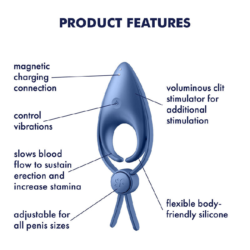 Satisfyer Sniper - - Vibrating Adjustable Lasso Cock Ring