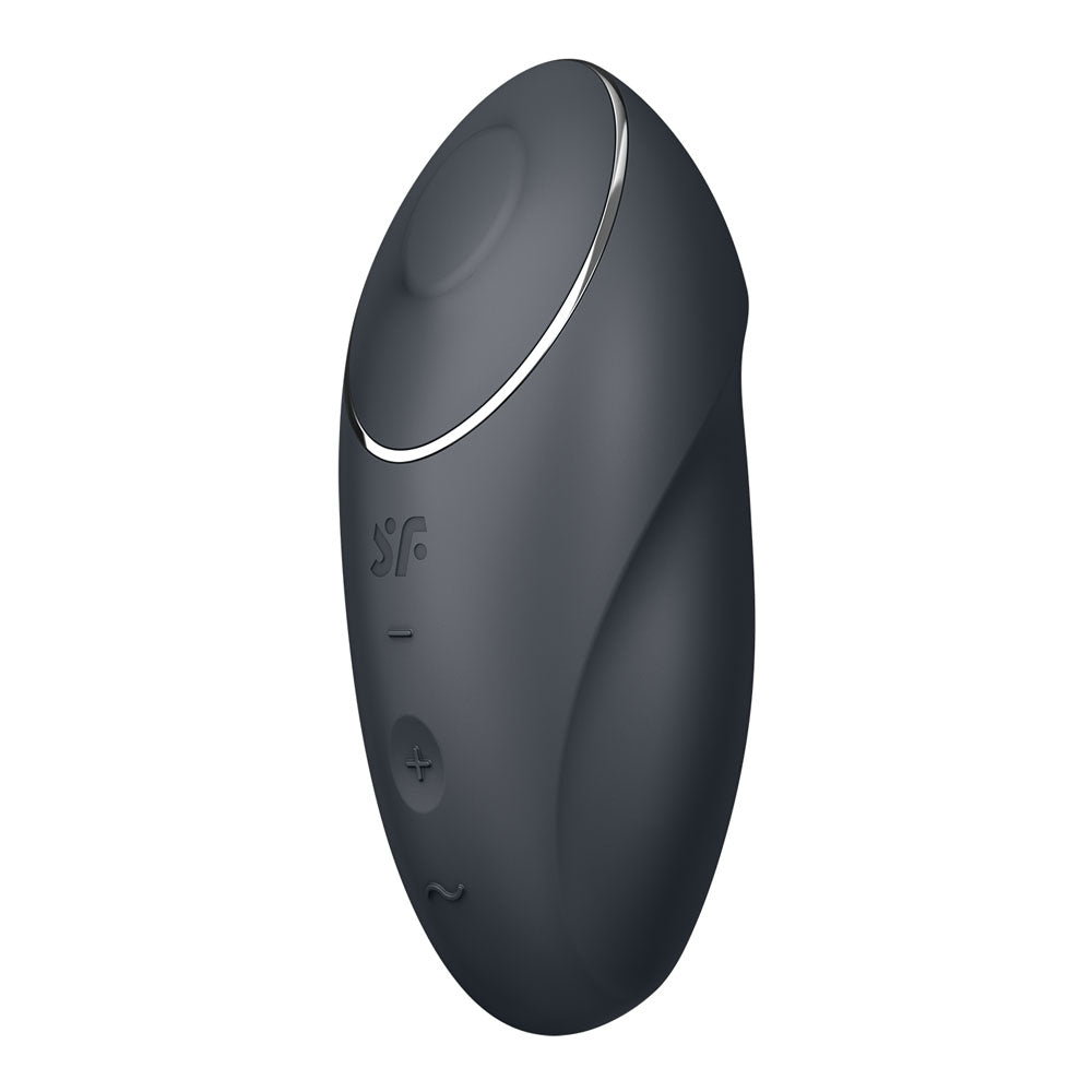 Satisfyer Tap & Climax 1 - Grey - Grey USB Rechargeable Pulsing Stimulator