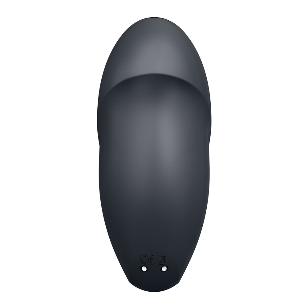 Satisfyer Tap & Climax 1 - Grey - Grey USB Rechargeable Pulsing Stimulator