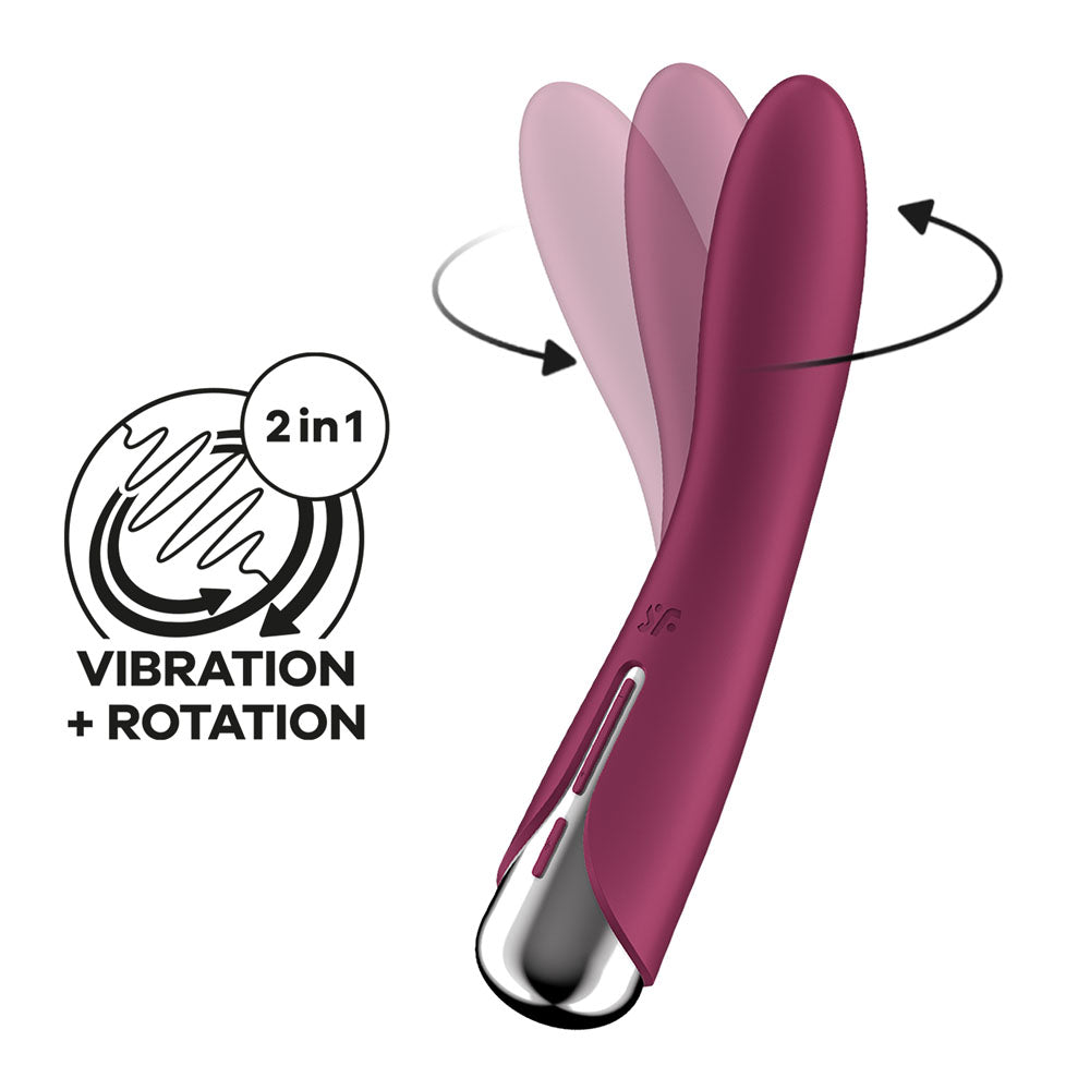 Satisfyer Spinning Vibe 1 - - 17.8 cm USB Rechargeable Rotating Vibrator