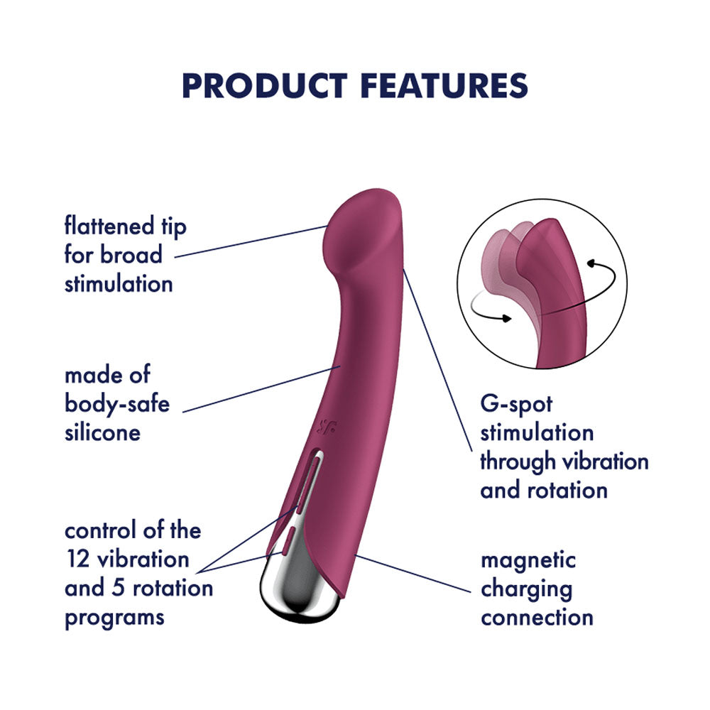 Satisfyer Spinning G-Spot 1 - - 16.5 cm USB Rechargeable Rotating Vibrator