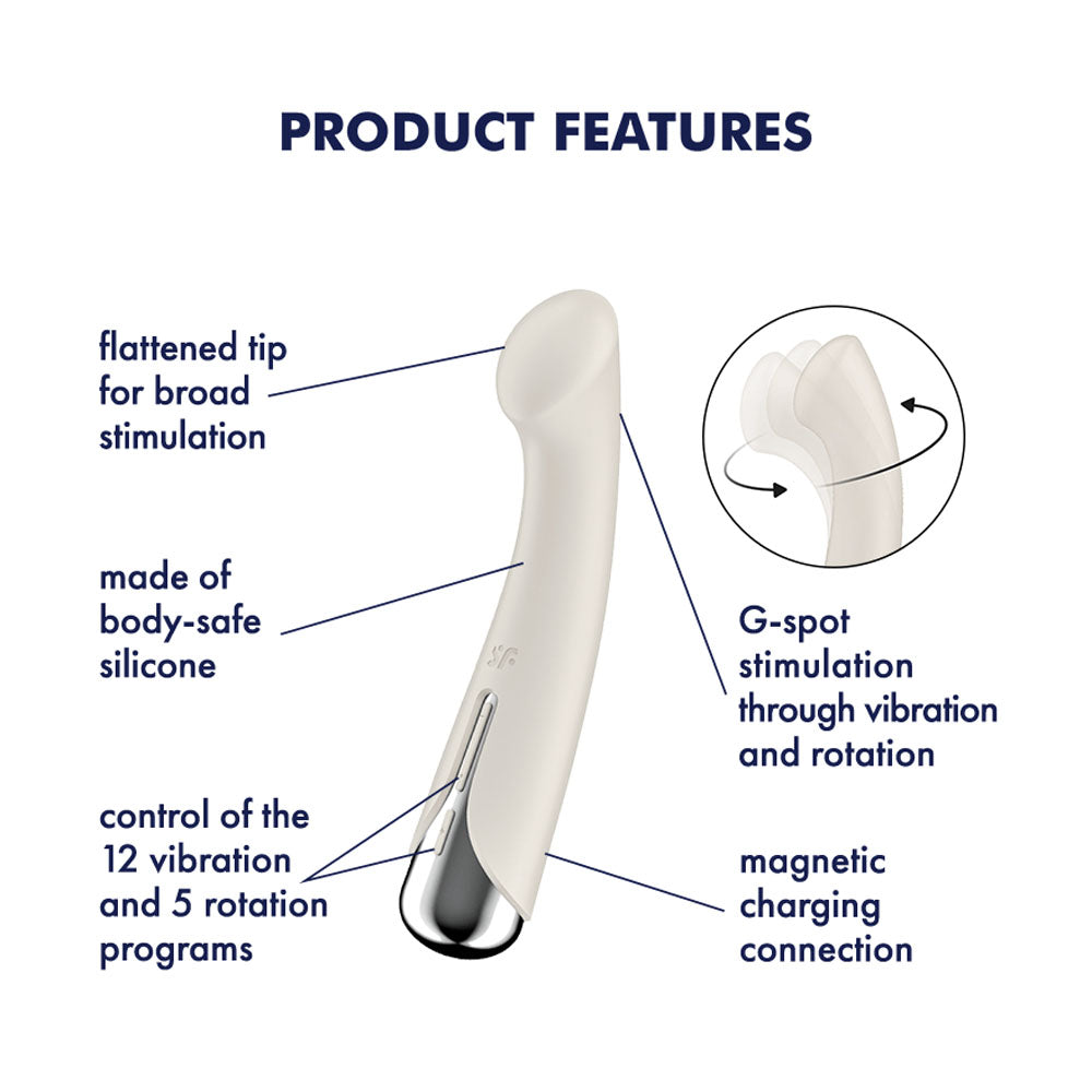 Satisfyer Spinning G-Spot 1 - Beige - Beige 16.5 cm USB Rechargeable Rotating Vibrator