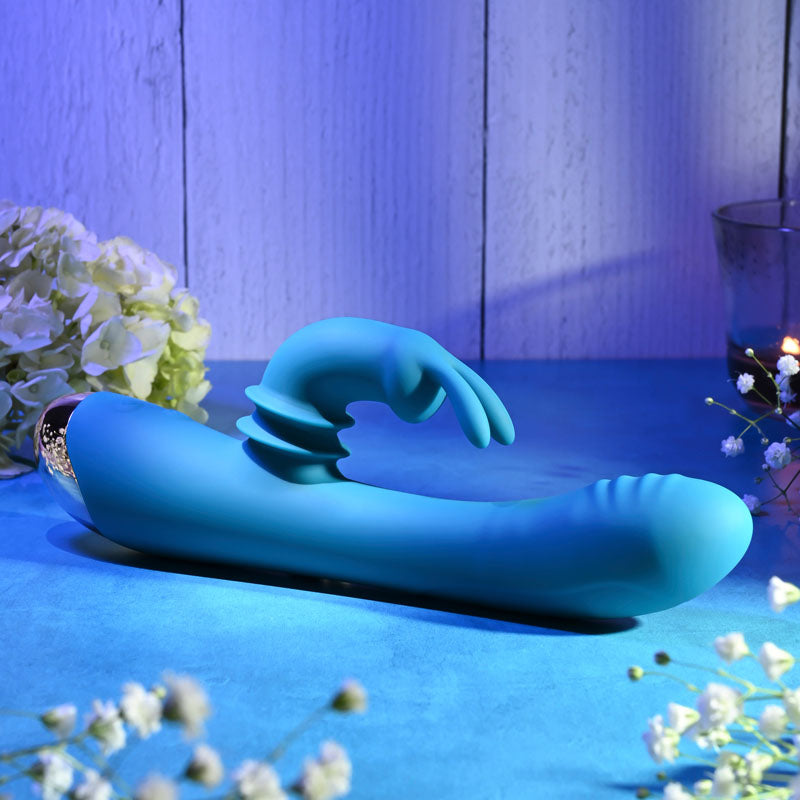 Adam & Eve SHIMMY & SHAKE VELVET RABBIT - 22.4 cm USB Rechargeable Rabbit Vibrator
