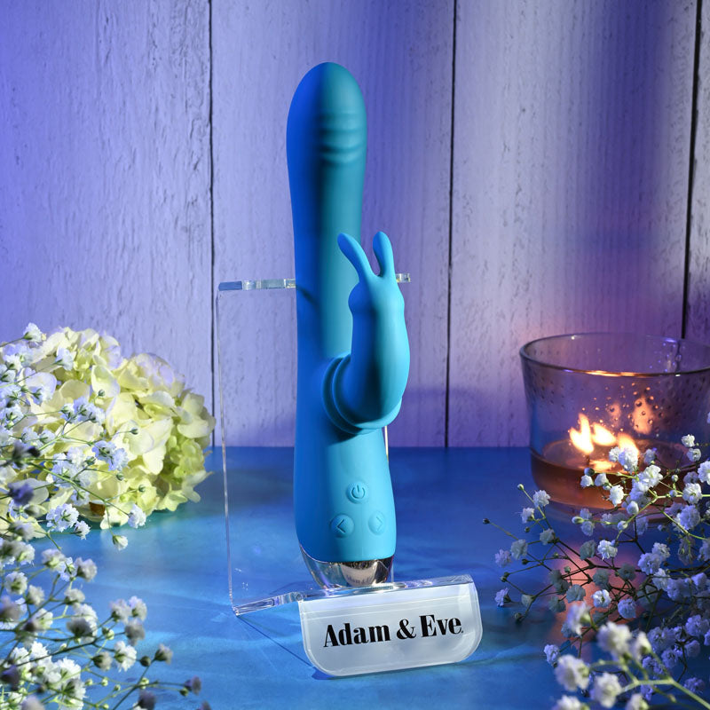 Adam & Eve SHIMMY & SHAKE VELVET RABBIT - 22.4 cm USB Rechargeable Rabbit Vibrator