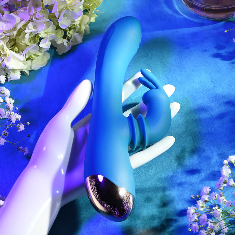 Adam & Eve SHIMMY & SHAKE VELVET RABBIT - 22.4 cm USB Rechargeable Rabbit Vibrator