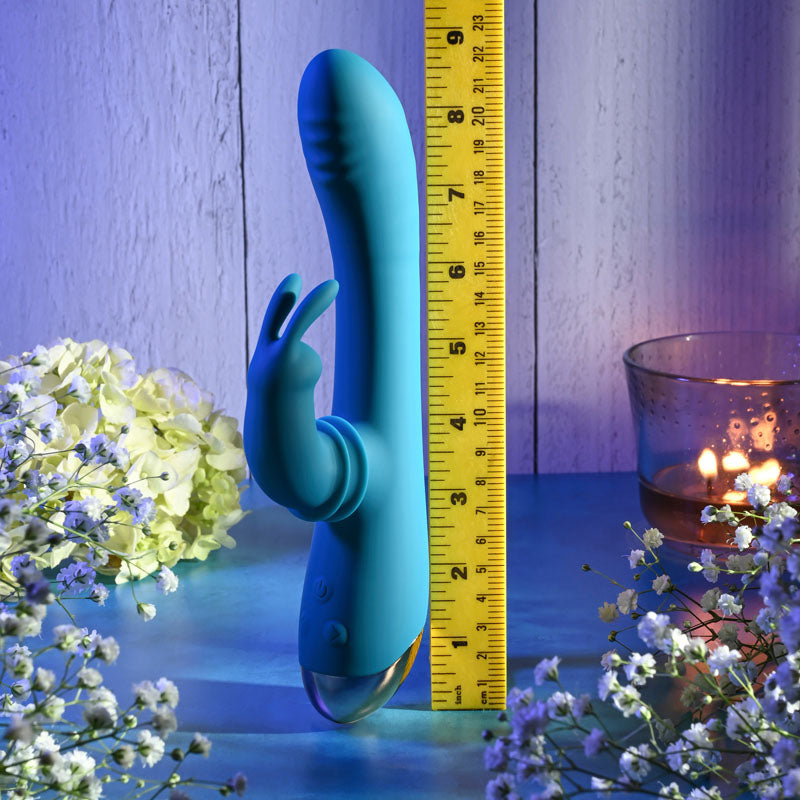 Adam & Eve SHIMMY & SHAKE VELVET RABBIT - 22.4 cm USB Rechargeable Rabbit Vibrator