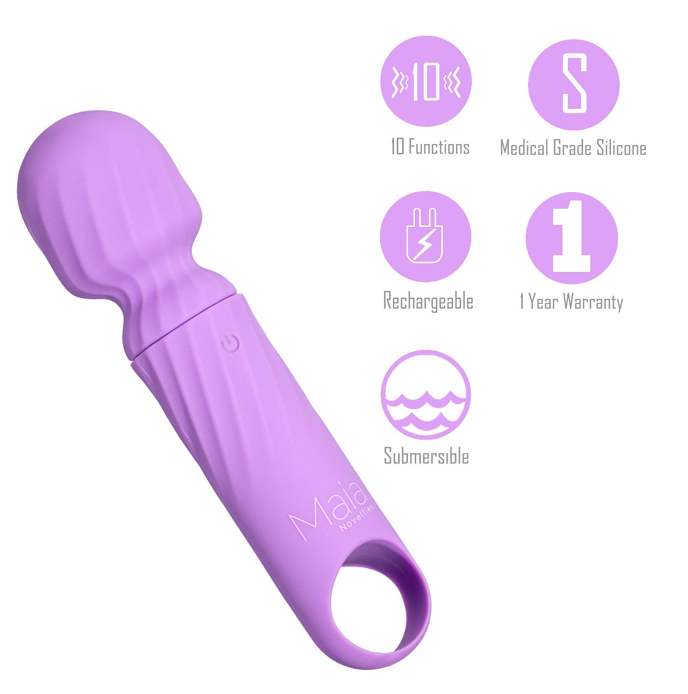Maia DOLLY - - 12.7 cm USB Rechargeable Massage Wand