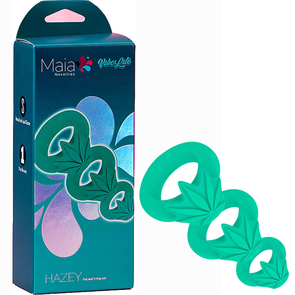 Maia HAZEY - Pot Leaf Cock Rings - Set of 3