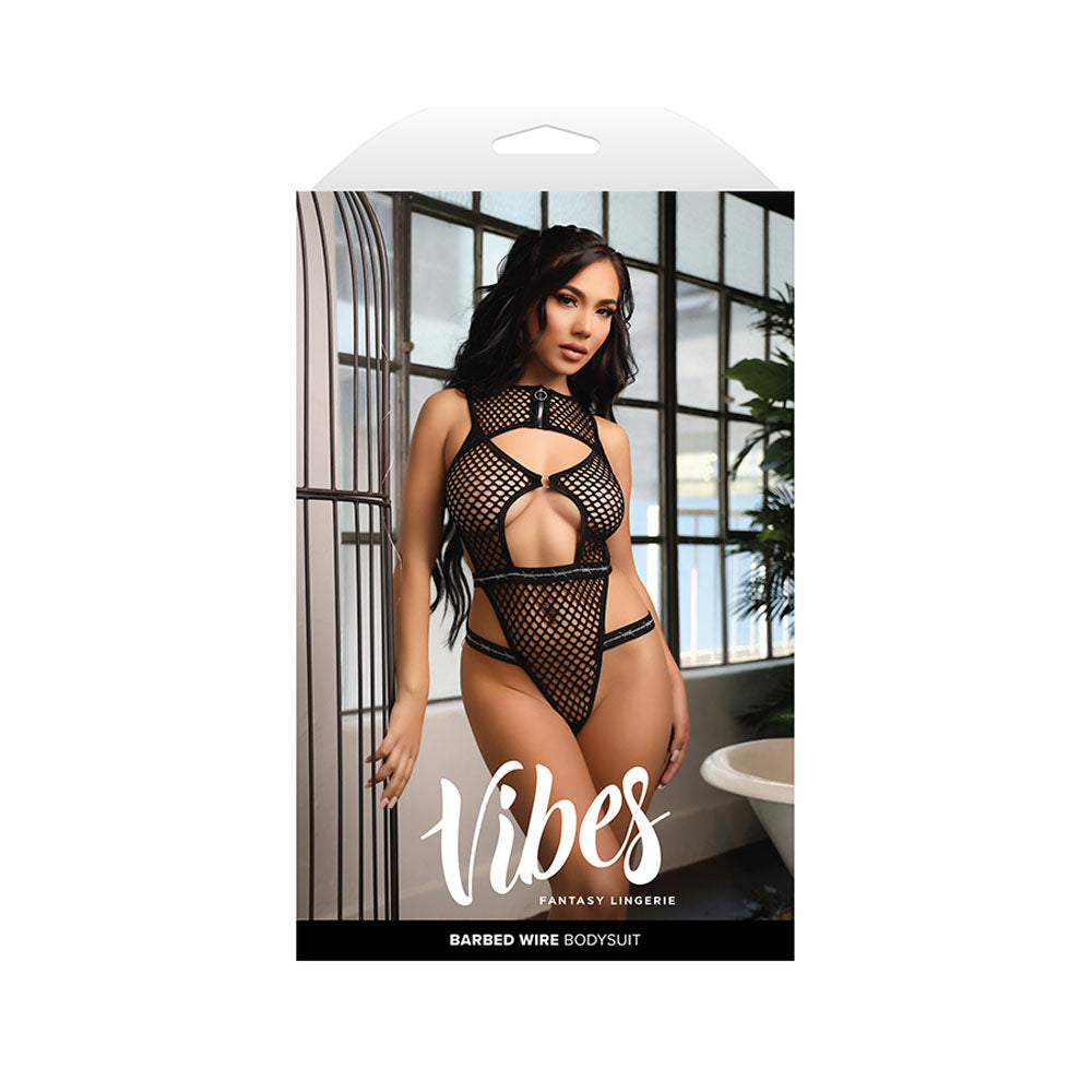 VIBES BARBED WIRE Net Bodysuit - M/L - - M/L Size