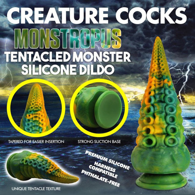 Creature Cocks Monstropus Tentacled Monster Silicone Dildo - /Yellow 21.6 cm Fantasy Dildo