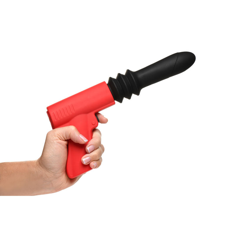 Master Series Pistol Pounder Thrusting Vibrator - /Red Thrusting Vibrator with Gun Handle