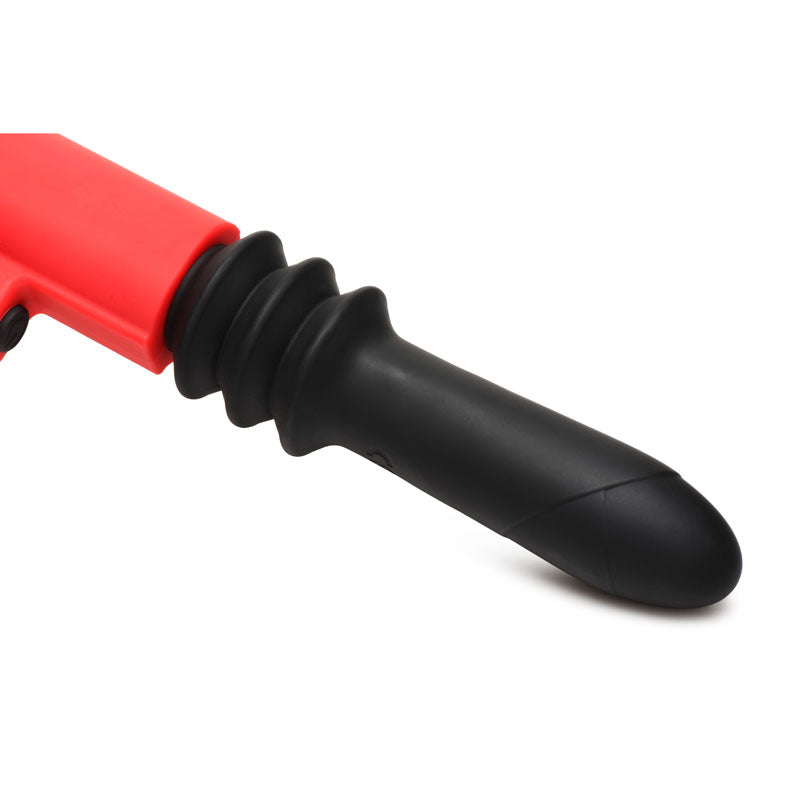 Master Series Pistol Pounder Thrusting Vibrator - /Red Thrusting Vibrator with Gun Handle