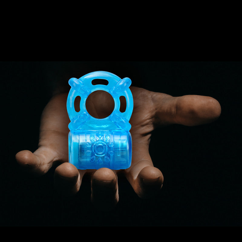 Stay Hard Rechargeable 5 Function Cock Ring - USB Rechargeable Vibrating Cock Ring