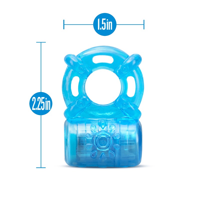 Stay Hard Rechargeable 5 Function Cock Ring - USB Rechargeable Vibrating Cock Ring