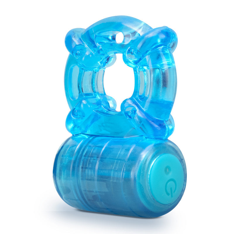 Stay Hard Rechargeable 5 Function Cock Ring - USB Rechargeable Vibrating Cock Ring