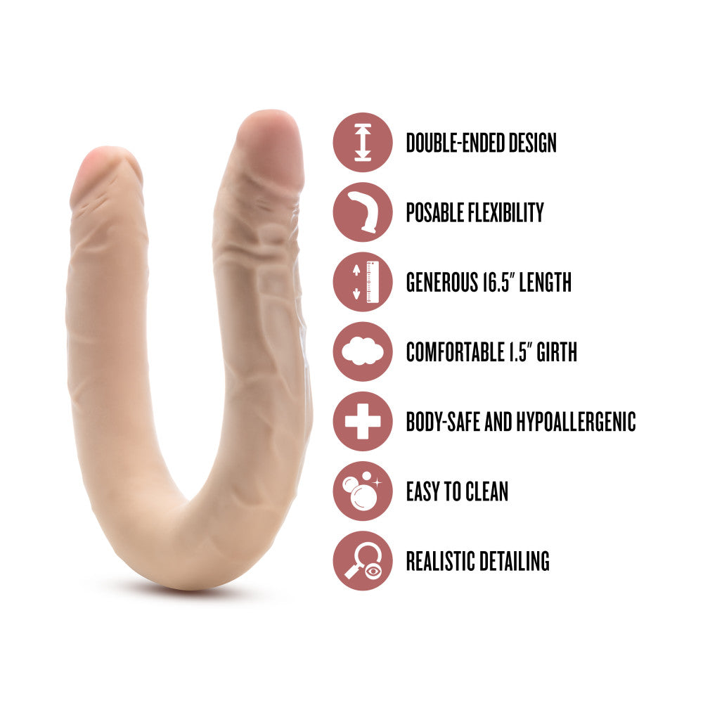 Dr. Skin Plus 16.5'' Posable Double Dong - 42 cm Double Dong