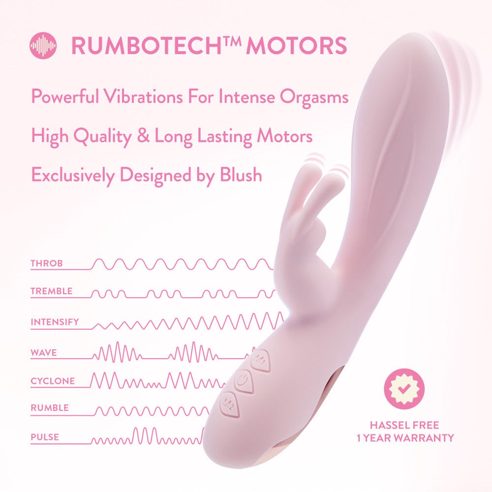 Blush - Morgan - 19.7 cm USB Rechargeable Rabbit Vibrator