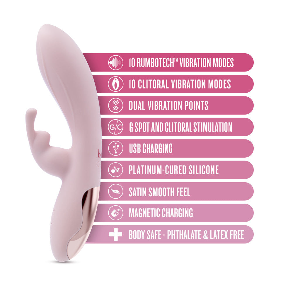 Blush - Morgan - 19.7 cm USB Rechargeable Rabbit Vibrator