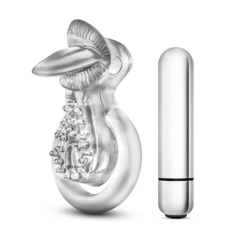 Stay Hard 10-Function Vibrating Tongue Ring - Vibrating Cock & Ball Ring