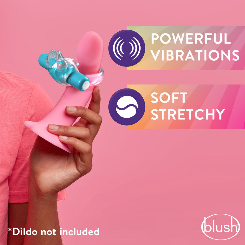 Play With Me Bull Vibrating C-Ring - Clear/ Vibrating Cock Ring