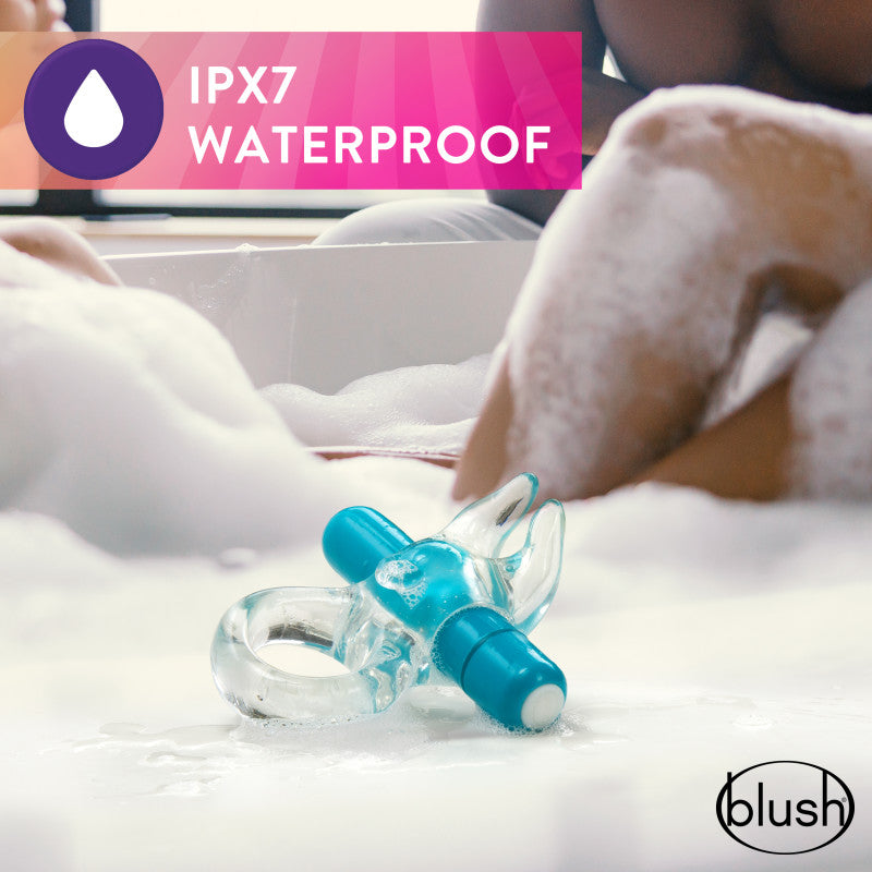 Play With Me Bull Vibrating C-Ring - Clear/ Vibrating Cock Ring