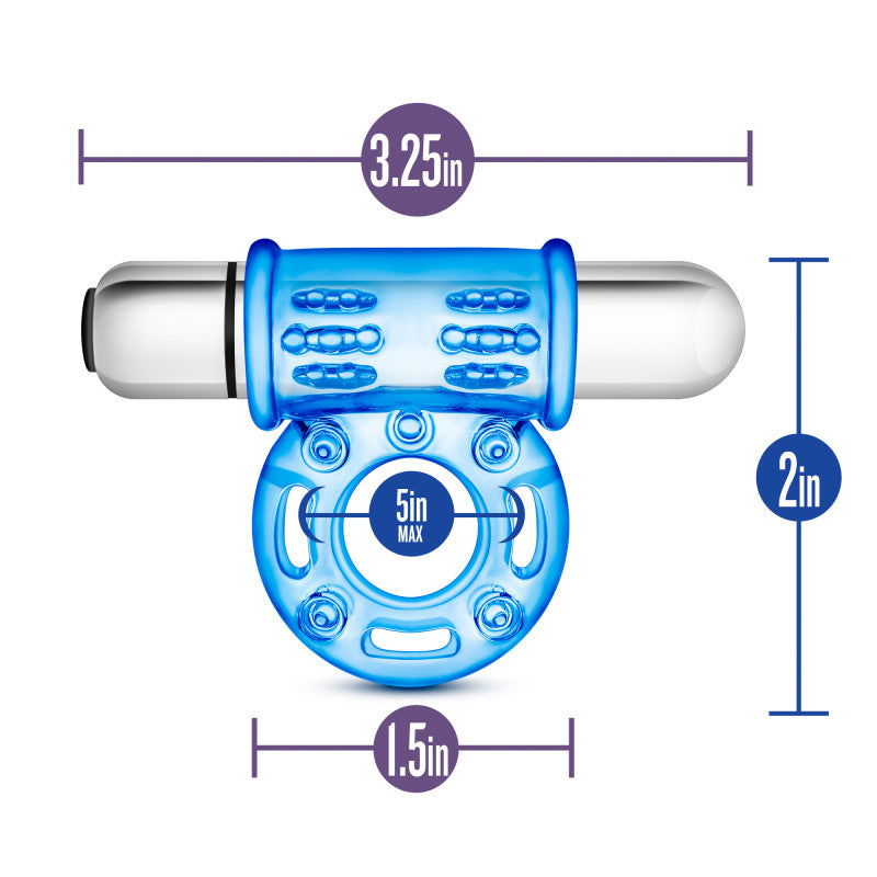 Stay Hard 10-Function Vibrating Bull Ring - Vibrating Cock Ring