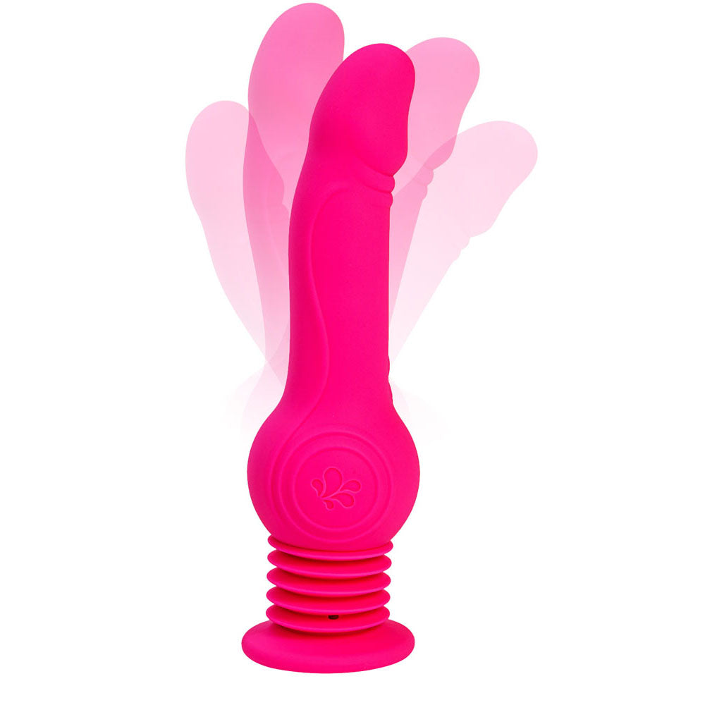 Maia TEGAN - 23.6 cm USB Rechargeable Jumping Vibrating Dong with Remote