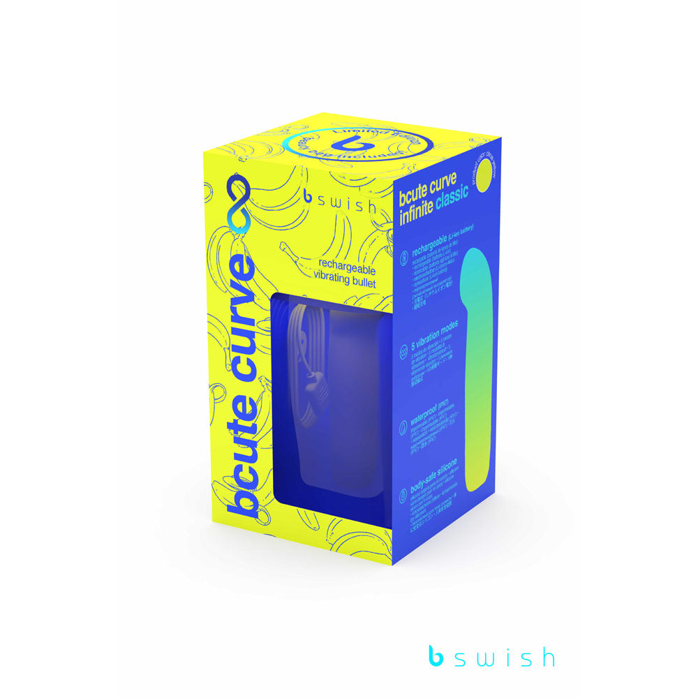 Bcute Curve Infinite Classic Limited Edition - Citrus - 10 cm USB Rechargeable Vibrator with Limited Edition Storage Case