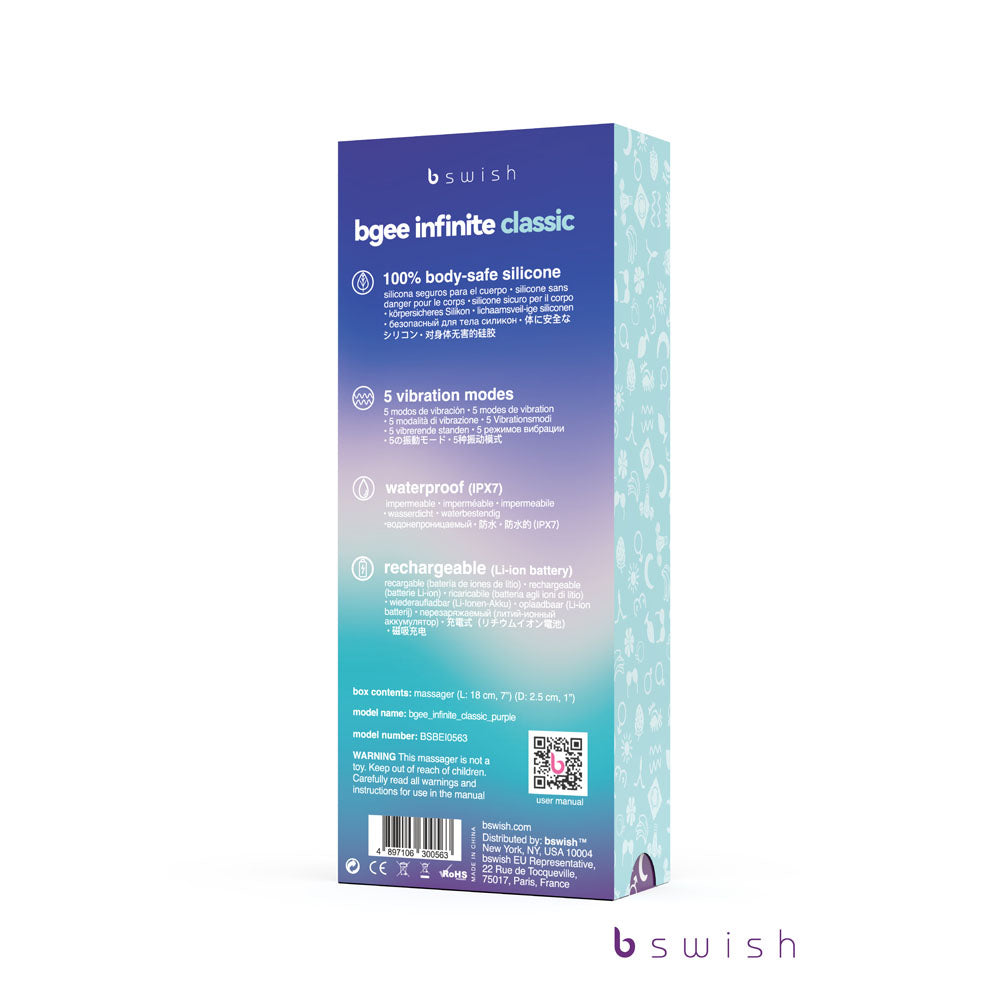 Bgee Infinite Classic - - 18 cm USB Rechargeable Vibrator