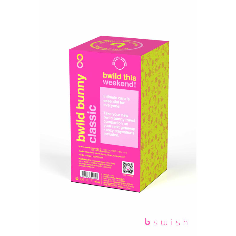 Bwild Classic Bunny Infinite Limited Edition - Sunset - Sunset 15.2 cm USB Rechargeable Rabbit Vibrator with Limited Edition Storage Case