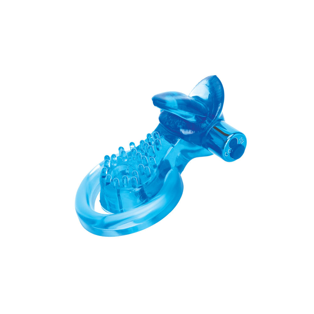 Bodywand Rechargeable Duo Ring with Clit Tickler - USB Rechargeable Vibrating Cock Ring