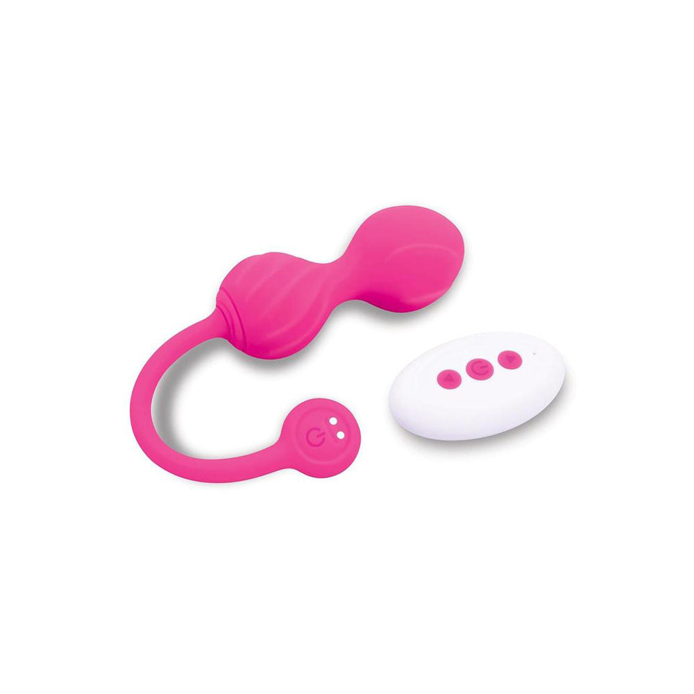 Bodywand Squeeze Remote-Control Pelvic Floor Trainer - USB Rechargeable Weighted Kegel Balls with Remote
