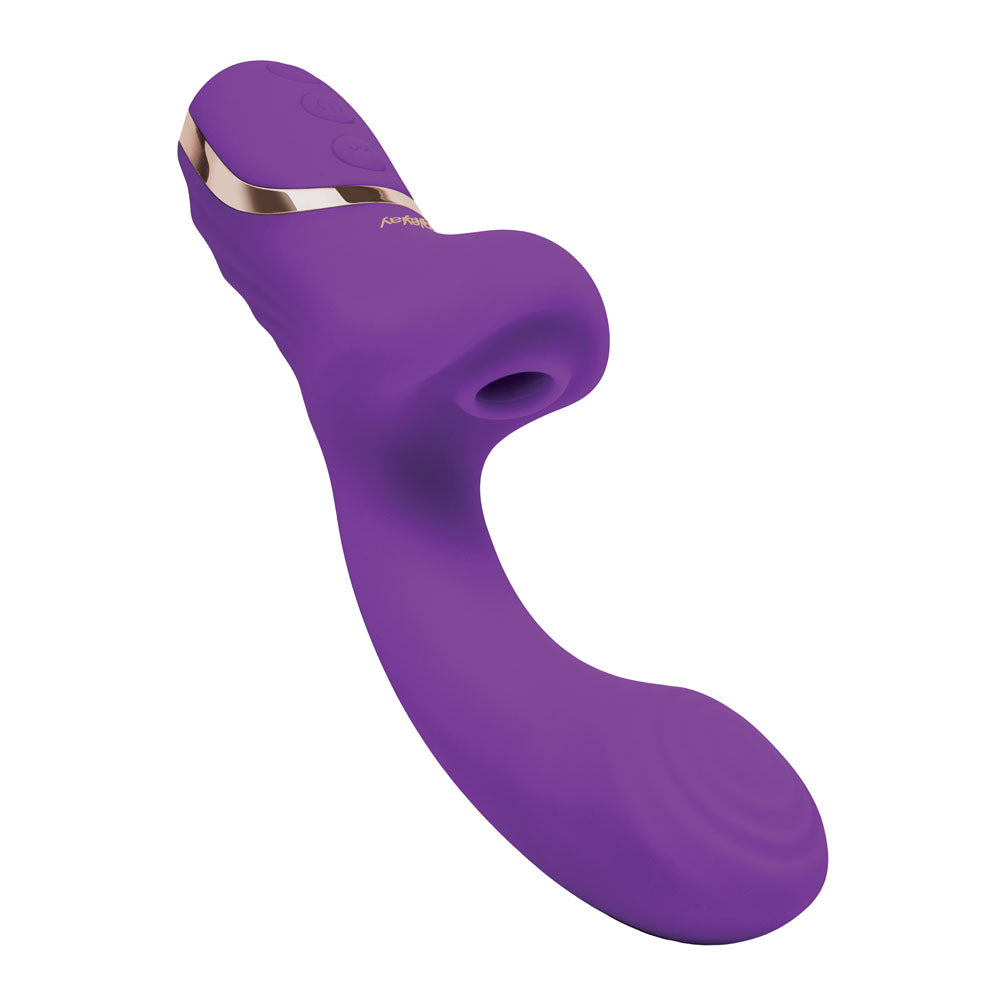 Bodywand G-Play Dual Stimulator Squirt Trainer - 22 cm USB Rechargeable Rabbit Vibrator with Air Pulsation