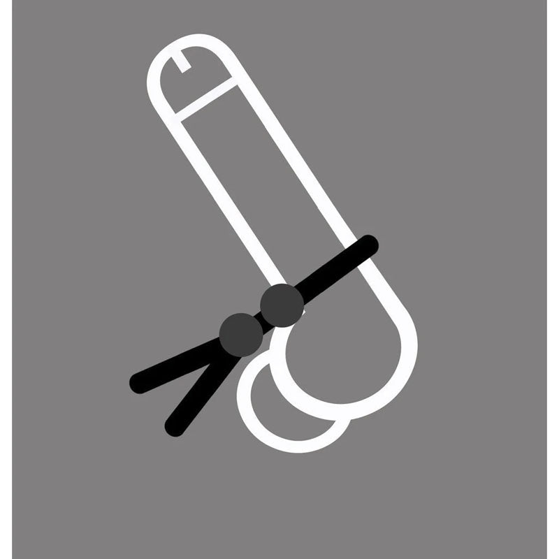 Boneyard Cock Leash Double - Adjustable Cock Lasso Ring