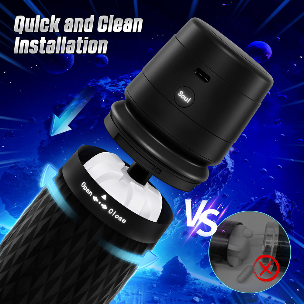 CyberSkin B-Warrior - USB Rechargeable Sucking & Vibrating Auto Masturbator
