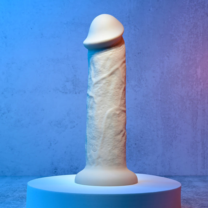 Evolved 7'' GIRTHY VIBRATING DONG LIGHT - 17.8 cm USB Rechargeable Vibrating Dong