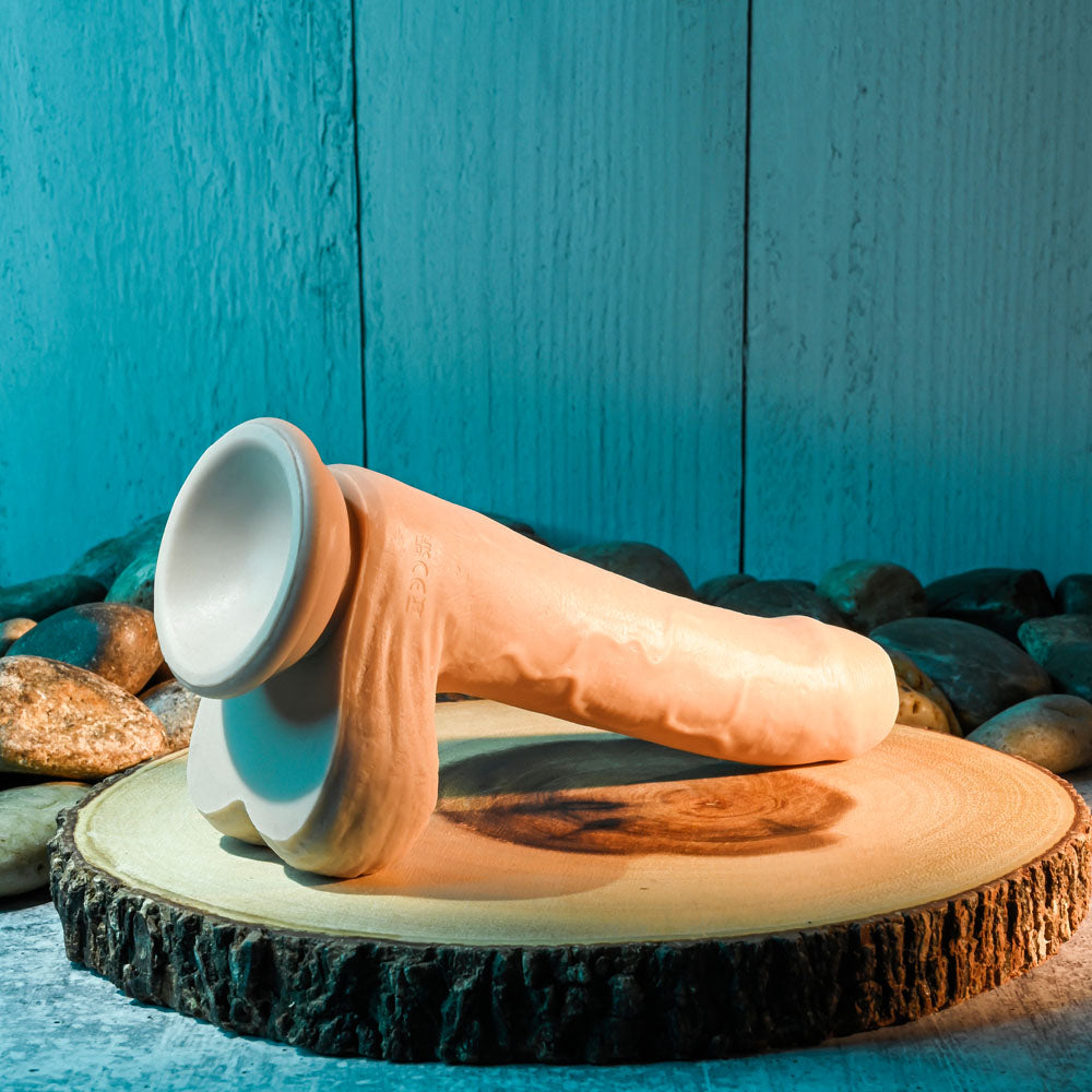 Evolved PEEK A BOO VIBRATING DILDO LIGHT - 20.3 cm USB Rechargeable Vibrating Uncut Dong