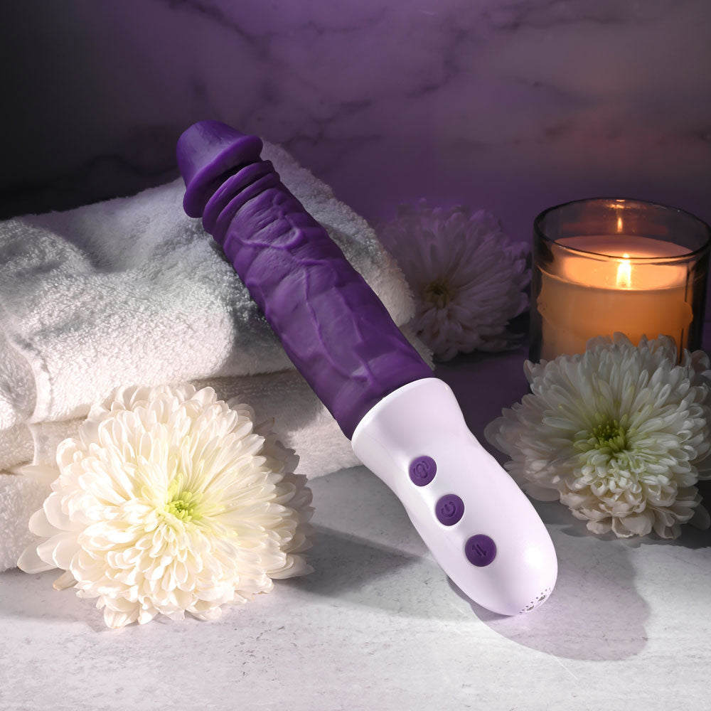Evolved PLUM THRUST - 29 cm USB Rechargeable Thrusting Vibrator