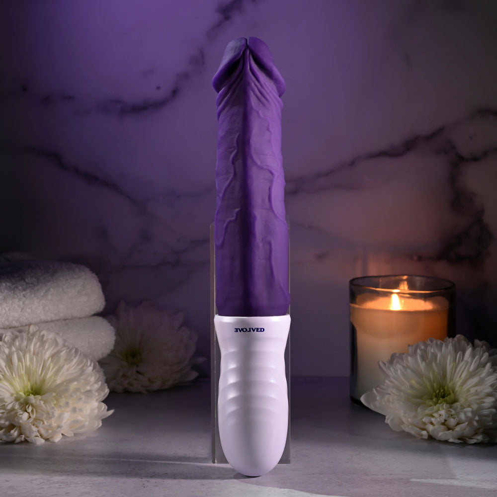 Evolved PLUM THRUST - 29 cm USB Rechargeable Thrusting Vibrator
