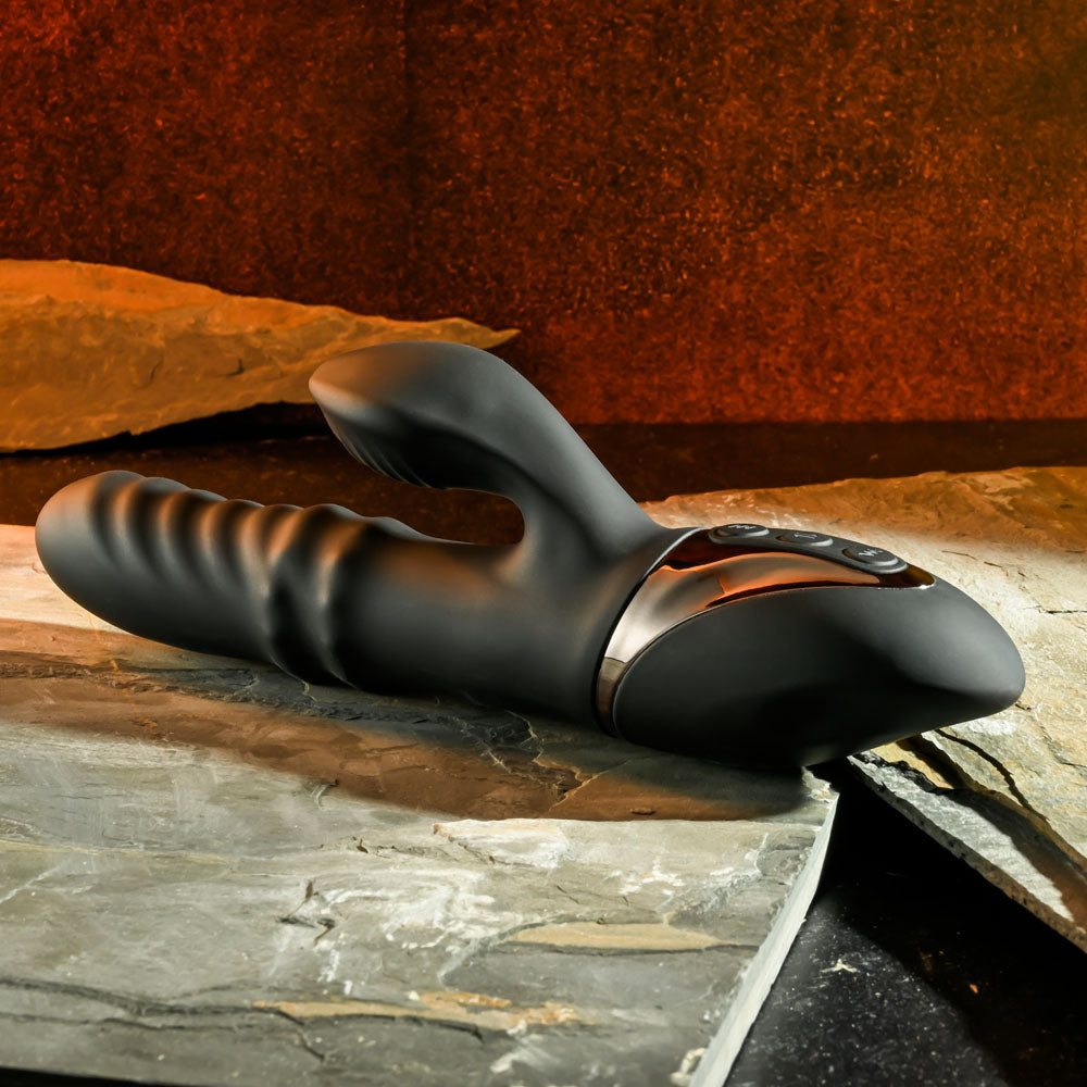 Evolved RING IT HOME - 23.8 cm USB Rechargeable Rabbit Vibrator