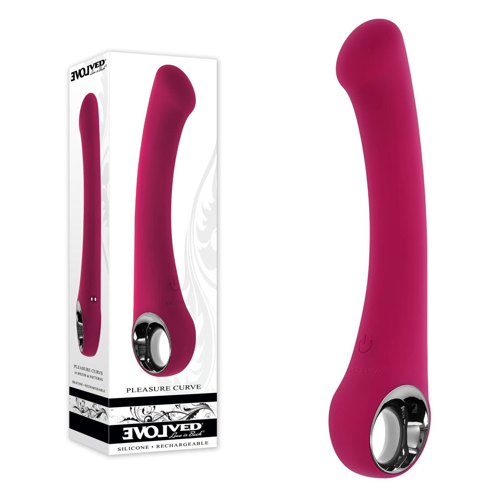 Evolved PLEASURE CURVE - 19 cm USB Rechargeable Vibrator
