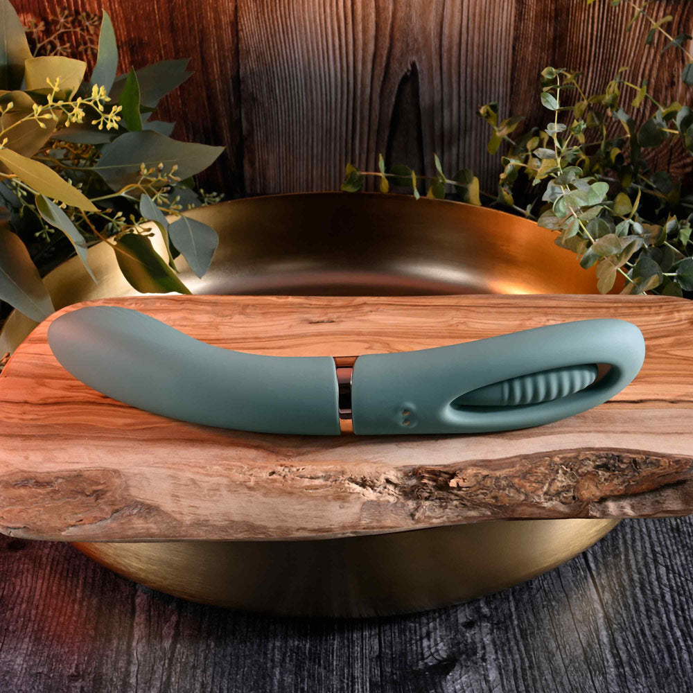 Evolved CHICK FLICK - Olive 24 cm USB Rechargeable Vibrator with Flicking Tip