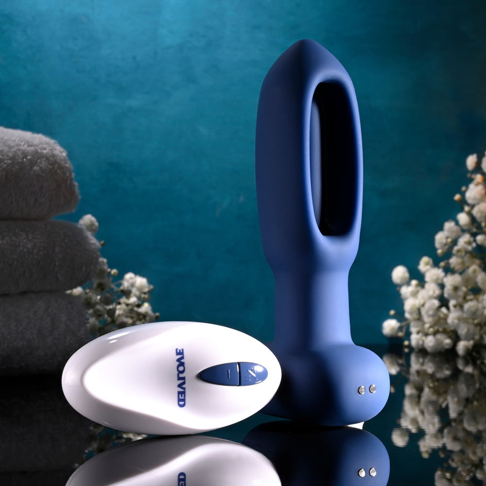 Evolved THE FLAPPER - 14 cm USB Rechargeable Vibrating and Flapping Butt Plug with Remote