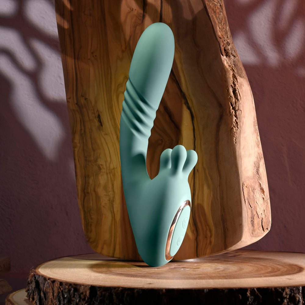 Evolved THRUST INTO ECSTASY - 21 cm USB Rechargeable Thrusting & Rotating Vibrator
