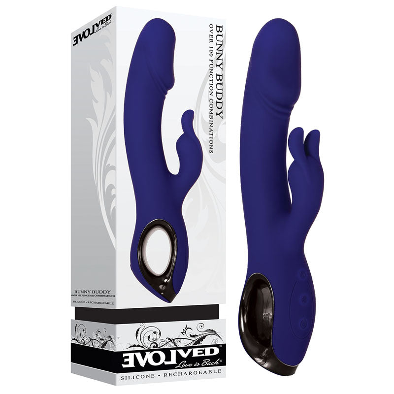 Evolved Bunny Buddy - 22.2 cm USB Rechargeable Rabbit Vibrator
