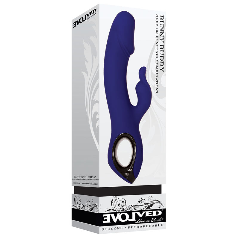 Evolved Bunny Buddy - 22.2 cm USB Rechargeable Rabbit Vibrator