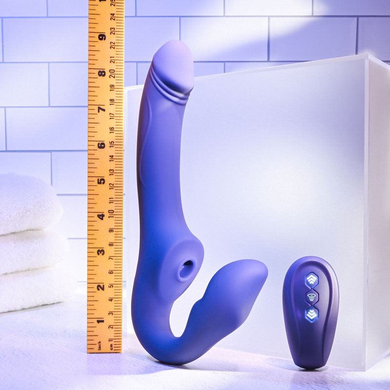 Evolved 2 BECOME 1 - 23.5 cm USB Rechargeable Strapless Strap-On with Remote