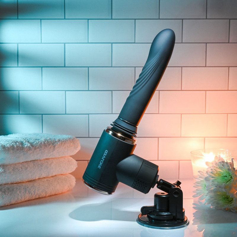 Evolved TOO HOT TO HANDLE - USB Rechargeable Thrusting Vibe with Stand