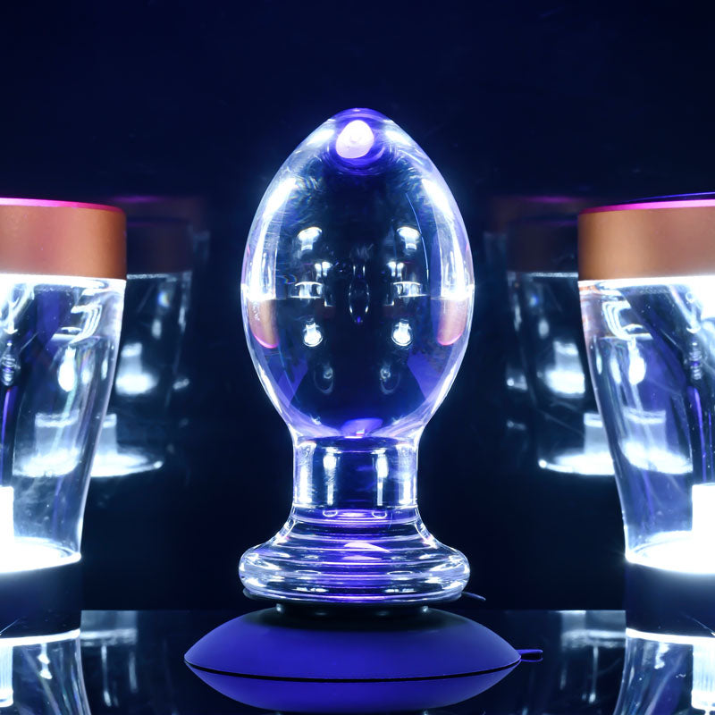 Gender X Crystal Ball - Glass 13.6 cm Butt Plug with Suction Base