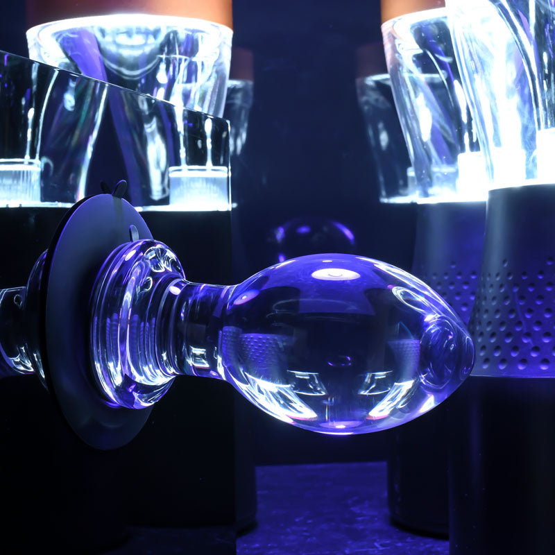Gender X Crystal Ball - Glass 13.6 cm Butt Plug with Suction Base